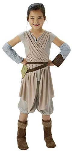 Rubie's Official Disney Star Wars Rey Deluxe Girls Costume, Kids Fancy Dress