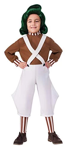 Rubie's Official Willy Wonka And The Chocolate Factory Oompa Loompa Childs Costume, Kids Book Week Character