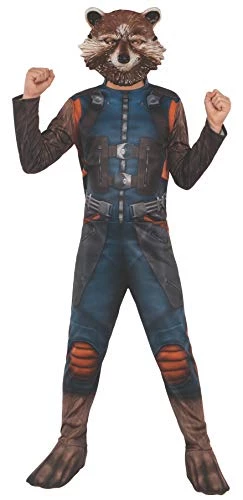 Rubie's Official Marvel Avengers Endgame Rocket Raccoon Classic Childs Costume, Kids Superhero Fancy Dress
