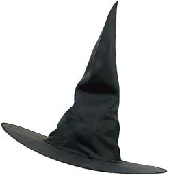Bristol Novelty BH291 Witch Hat Black Nylon Plain, Womens, One Size -Rubie's Shop 311hKC63hCL. AC