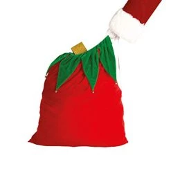 SANTA TOY BAG VELVET BELL