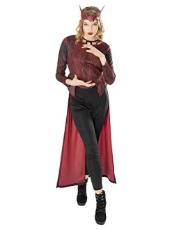 Rubies Official Marvel Dr Strange In The Multiverse Of Madness Scarlett Witch Deluxe Ladies Costume, Adult Fancy Dress