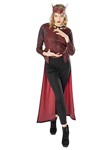 Rubies Official Marvel Dr Strange In The Multiverse Of Madness Scarlett Witch Deluxe Ladies Costume, Adult Fancy Dress 3 Rubies Official Marvel Dr Strange In The Multiverse Of Madness Scarlett Witch Deluxe Ladies Costume, Adult Fancy Dress