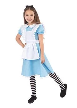Bristol Novelty Traditional Alice Costume, Girls, Blue, White