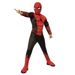 Rubie's Official Marvel Spider-Man No Way Home Deluxe Childs Black And Red Costume, Kids Superhero Fancy Dress