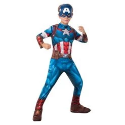 Rubies Official Marvel Avengers Captain America Classic Childs Costume, Kids Superhero Fancy Dress