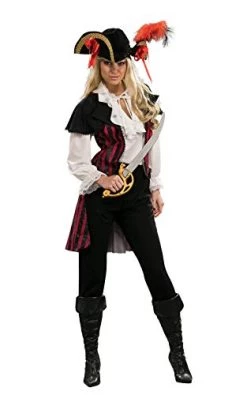 Rubie's Official Pirate Lady Costume, Maria Lafay Character, Pirate Queen Fancy Dress, Size Ladies Standard