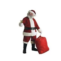 Rubie's Adult Deluxe Ultra Velvet Santa Suit With Gloves