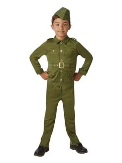 Rubie's Official WW2 Soldier Children's Costume, Kids Fancy Dress