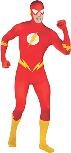 Rubie's Official DC Comics The Flash 2nd Skin Mens Costume, Adult Superhero Fancy Dress 3 Rubie's Official DC Comics The Flash 2nd Skin Mens Costume, Adult Superhero Fancy Dress