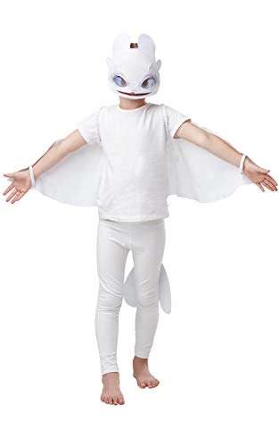 Rubie's Official How To Train Your Dragon - Light Fury Dragon, Childs Wings And Mask Set, One Size 3-8 Years 2 Rubie's Official How To Train Your Dragon - Light Fury Dragon, Childs Wings And Mask Set, One Size 3-8 Years