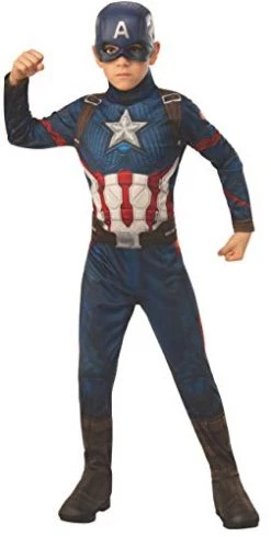 Rubie's Official Marvel Avengers Endgame Captian America Classic Childs Costume, Kids Superhero Fancy Dress