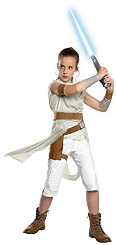Rubie's Official Disney Star Wars Ep 9, Rey Deluxe Childs Costume