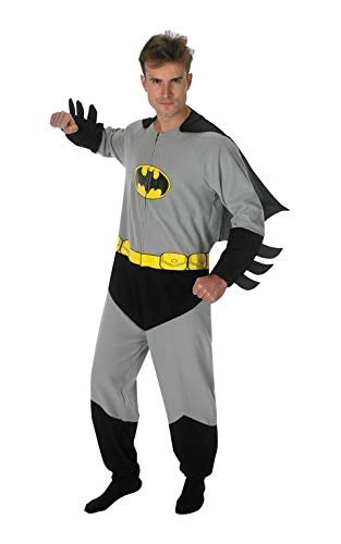 Rubie's Official DC Comics Batman Onesie & Cape, Adult Mens Fancy Dress Costume 3 Rubie's Official DC Comics Batman Onesie & Cape, Adult Mens Fancy Dress Costume