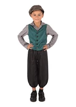 Bristol Novelty CF236S Victorian Street Boy (Small) Costume, Multi-Colour