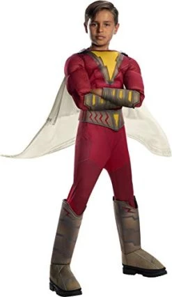 Rubie's Official DC Comic Shazam Deluxe Boys Costume, Kids Super Hero Fancy Dress