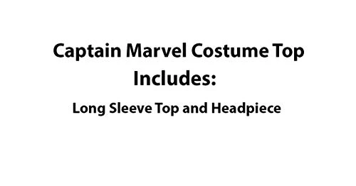 Rubie's Official Marvel, Captain Marvel Top And Headpiece Kit, Adult Superhero Fancy Dress 4 Rubie's Official Marvel, Captain Marvel Top And Headpiece Kit, Adult Superhero Fancy Dress - Image 2