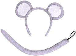 Bristol Novelty DS157 Ears And Tail Mouse Costume Set, Unisex-Child, Grey, One Size -Rubie's Shop 31i3DQPU5HL. AC