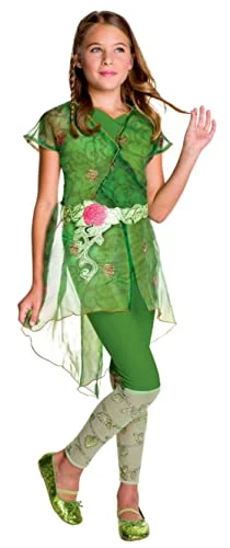 Rubie's Poison Ivy Deluxe Costume, Kids DC Super Hero Girls Outfit, Large, Age 8 - 10 Years, HEIGHT 4’ 8” - 5' 0"
