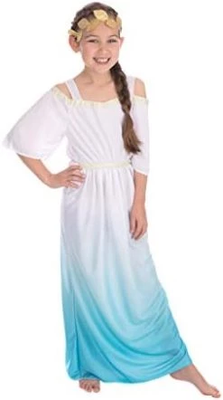 Bristol Novelty Roman Goddess Girls Costume, Child Fancy Dress, Turquoise -Rubie's Shop 31mEUWclW0L. AC