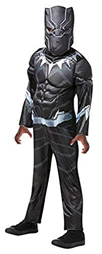 Rubie's Official Marvel Avengers Black Panther Deluxe Childs Costume, Kids Superhero Fancy Dress