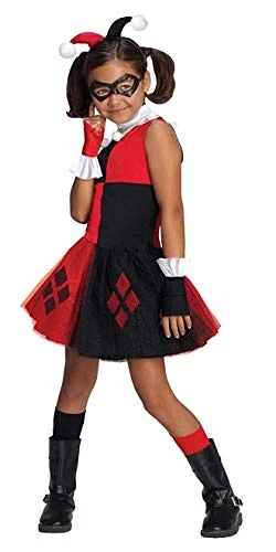 Rubie's Official DC Comic Harley Quinn Child's Costume, Tutu Dress, Girls Super Villain 3 Rubie's Official DC Comic Harley Quinn Child's Costume, Tutu Dress, Girls Super Villain