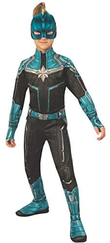 Rubie's Official Marvel, Captain Marvel Kree Suit Classic Childs Costume, Kids Superhero Fancy Dress
