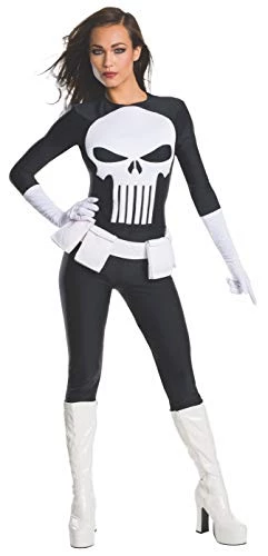 Rubie's Official Marvel Secret Wishes Punisher Ladies Costume, Adult Fancy Dress