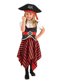 Rubie's Official Little Lass Pirate Costume, Girls Fancy Dress