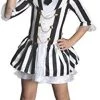 Beetlejuice Costume, Kids Girl Beetlejuice Outfit, Medium, Age 5 - 7 Years, HEIGHT 4’ 2” - 4’ 6”