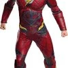 Rubie's Official DC Warner Bros Justice League The Flash Costume, Adult Superhero Fancy Dress -Rubie's Shop 41 cn0mxA L 1