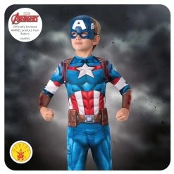 Rubies Official Marvel Avengers Captain America Classic Childs Costume, Kids Superhero Fancy Dress -Rubie's Shop 410uuC3NAL 1