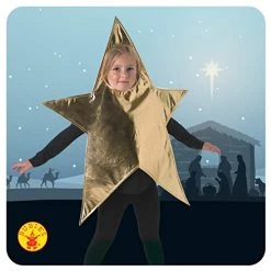 Rubie's Official Child's Nativity Star Christmas Costume ,Gold 4-6 Years, One Size -Rubie's Shop 411 bhBuNWL