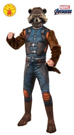Rubie's Official Marvel Avengers Endgame Rocket Raccoon Deluxe Costume, Adult Superhero Fancy Dress -Rubie's Shop 411GJkcGj8L 1