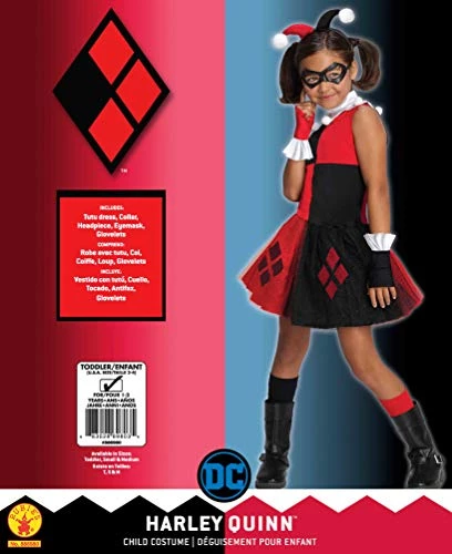 Rubie's Official DC Comic Harley Quinn Child's Costume, Tutu Dress, Girls Super Villain 4 Rubie's Official DC Comic Harley Quinn Child's Costume, Tutu Dress, Girls Super Villain - Image 2