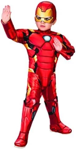Rubie's Official Marvel Avengers Iron Man Deluxe Toddler Costume, Kids Fancy Dress -Rubie's Shop 412I99c25L. AC