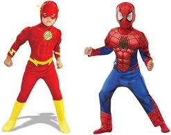 Rubie's Official DC Superhero The Flash Deluxe Child Costume, Kids Fancy Dress -Rubie's Shop 413p6A0kpIL. AC 1