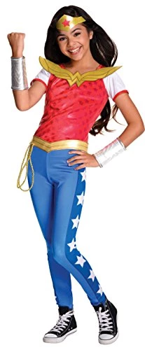 Rubie's Official DC Super Hero Girl's Wonder Woman Deluxe Costume, Kids Fancy Dress