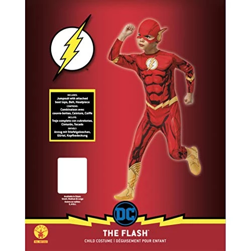Rubie's Official DC The Flash Child Costume, Superhero Fancy Dress 5 Rubie's Official DC The Flash Child Costume, Superhero Fancy Dress - Image 3