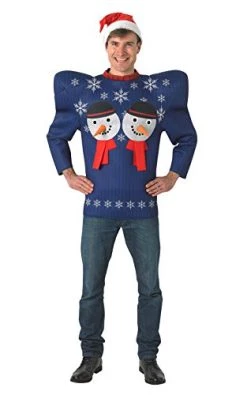 Rubie's 810330M Official Snowman Christmas Ugly Jumper Costume, Men's, Medium