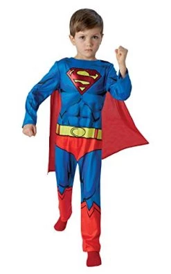 Rubie's Official DC Comics Superman Boys Fancy Dress, Kids Superhero Comic Book Style