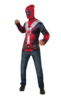 Rubie's Official Marvel Deadpool Top Costume, Adult Superhero Fancy Dress