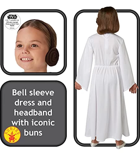 Rubie's Official Disney Star Wars Princess Leia Costume, Kids Fancy Dress 4 Rubie's Official Disney Star Wars Princess Leia Costume, Kids Fancy Dress - Image 2