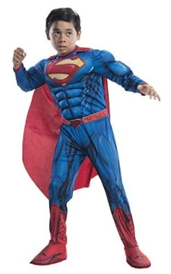 Rubie's Official DC Comics Superman Deluxe Boys Costume Outfit, Kids Fancy Dress Super Hero -Rubie's Shop 41A1J6Gk60L