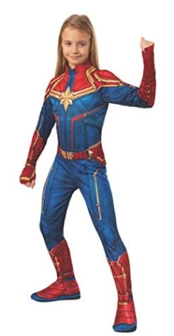 Rubie's Official Marvel, Captain Marvel Hero Suit Classic Childs Costume, Kids Superhero Fancy Dress -Rubie's Shop 41A5OC74SOL