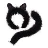 Black Cat Fancy Dress Set Ears & Tail Halloween Party