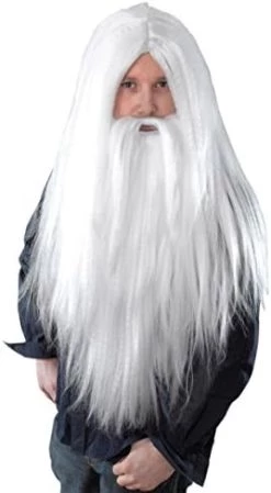 Bristol Novelty BW660 Wizard Wig And Long Beard, White, One Size -Rubie's Shop 41DgvMDVkfL. AC