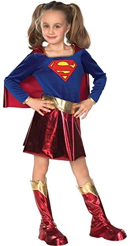 Rubie's Official DC Supergirl Deluxe Girls Costume, Kids Fancy Dress Super Hero 3 Rubie's Official DC Supergirl Deluxe Girls Costume, Kids Fancy Dress Super Hero