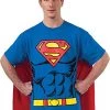 Rubie's Official DC Comics Superman T-Shirt Set Costume, T-shirt & Cape, Adult Superhero Fancy Dress -Rubie's Shop 41E8V3QPhpL