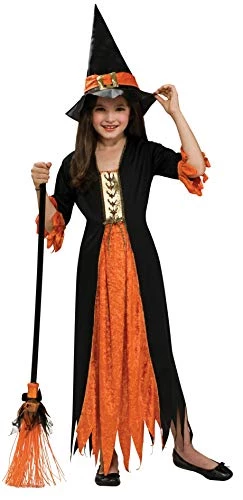 Rubie's Official Gothic Orange Witch Dress, Girls Halloween Costume 3 Rubie's Official Gothic Orange Witch Dress, Girls Halloween Costume